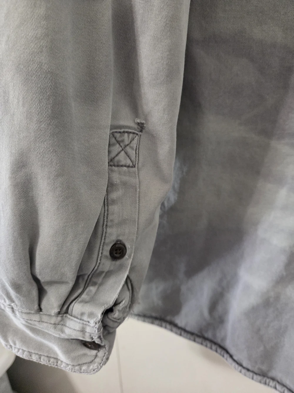 Levi's Mens XXXL Distressed Gray Sherpa Fleece Lined Button Down Workwear Jacket - Picture 6 of 8